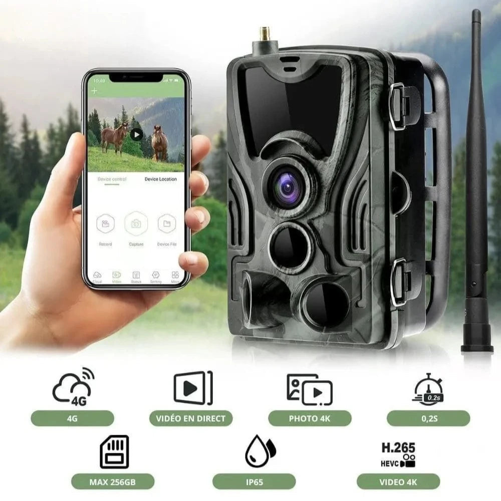 Caméra de chasse 4G+ 4K avec écran