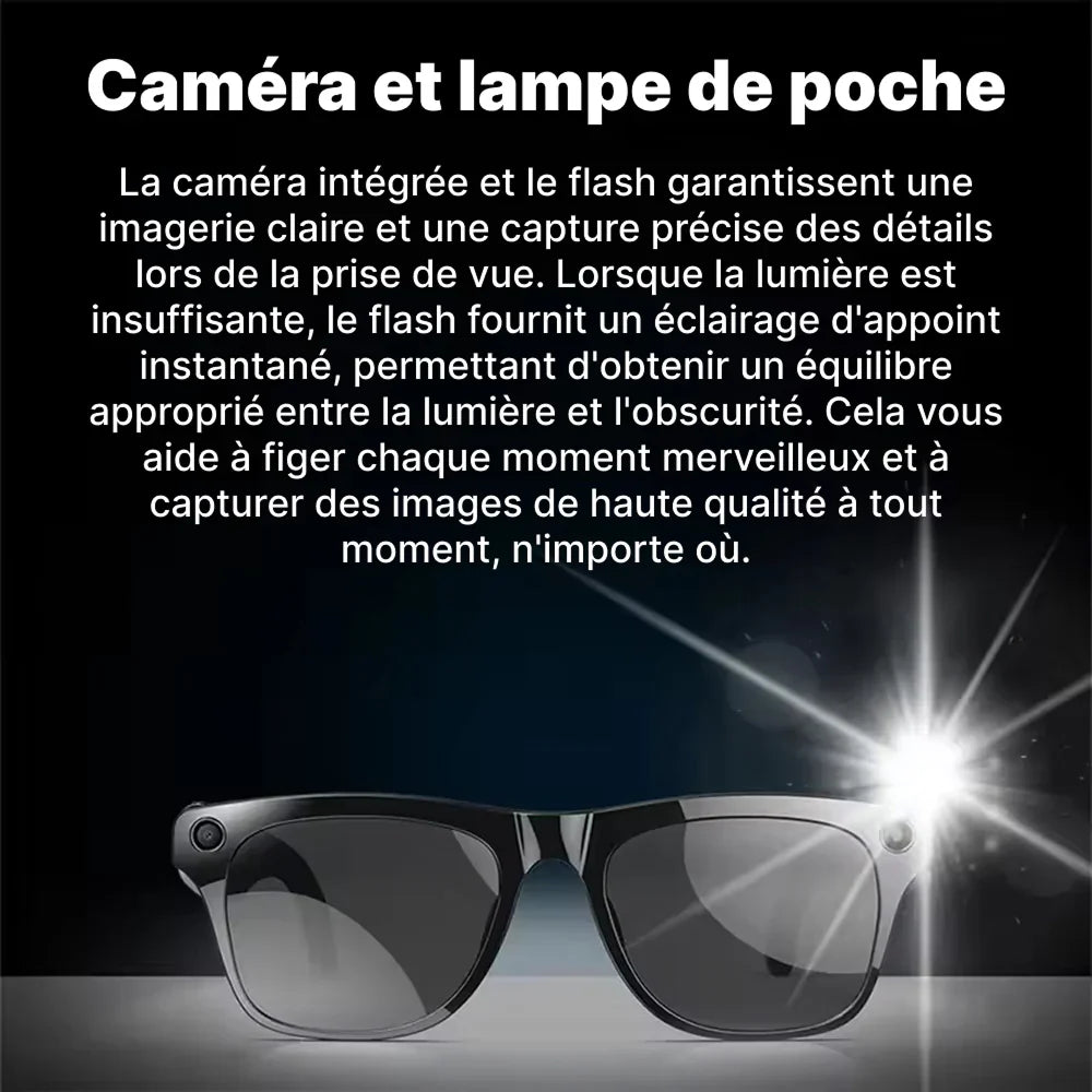 Lunettes de soleil avec caméras HD 1080P